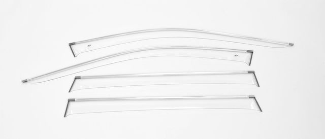 Дефлекторы Cobra Tuning для окон (с хром. молдингом) Toyota RAV4 V 5-дв. 2019-2026 Прозрачные. Артикул TC214019CR