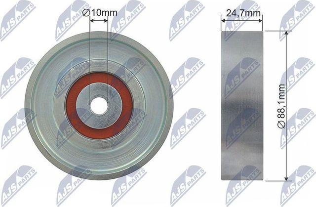 Направляющий (ведущий) ролик приводного поликлинового ремня NTY для Toyota Echo 1999-2005. Артикул RNK-TY-031