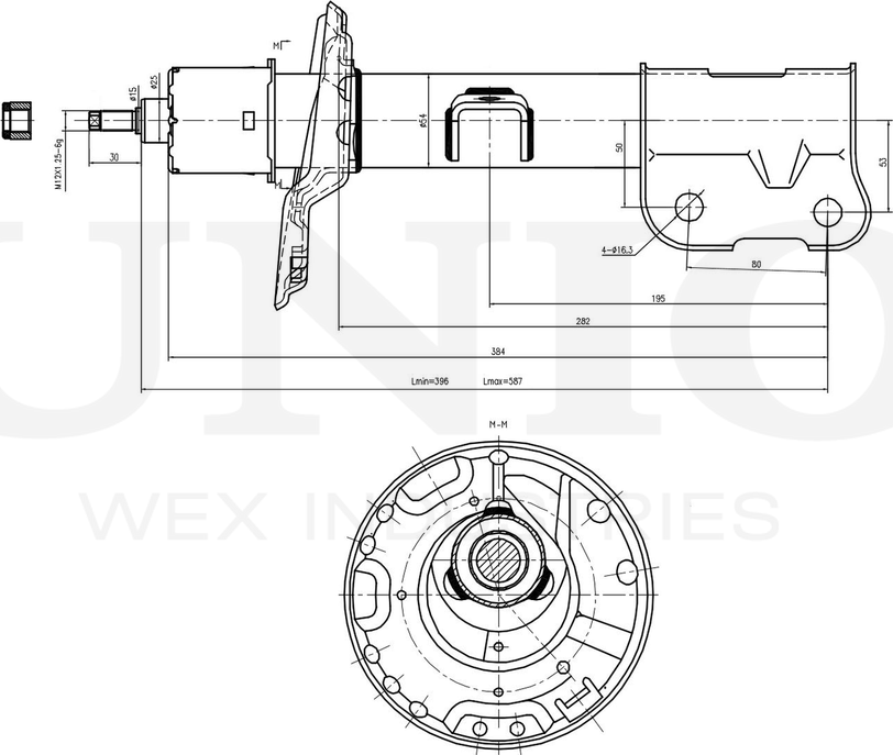 Амортизатор подвески (Unio). Артикул SAB-10386