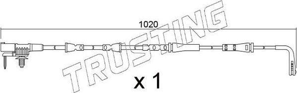 Датчик износа тормозных колодок  Trusting. Артикул SU.393