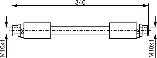 Тормозной шланг Bosch передний для Audi A6 III (C6) 2004-2011. Артикул 1 987 481 301