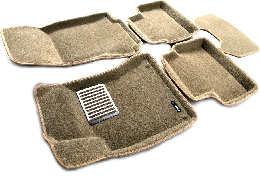 Коврики текстильные Euromat 3D Lux для салона Mercedes-Benz CLA-Класс C118 2019-2026 БЕЖЕВЫЕ. Артикул EM3D-003510T