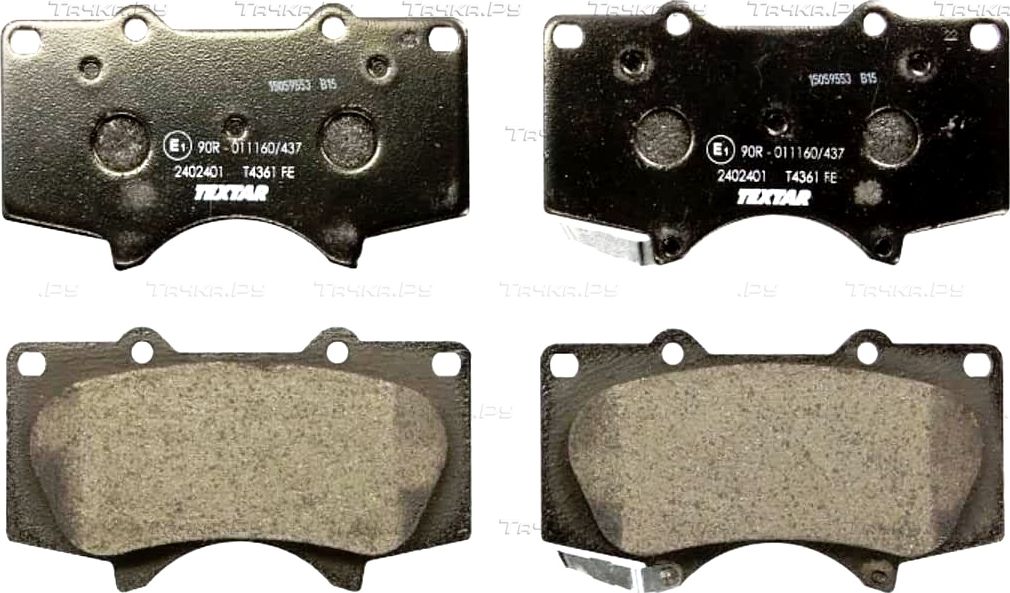 Тормозные колодки Textar передние для Toyota Fortuner I 2004-2015. Артикул 2402401