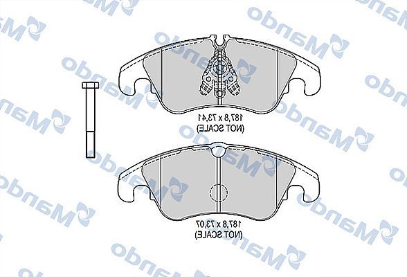 Тормозные колодки Mando. Артикул MBF015388