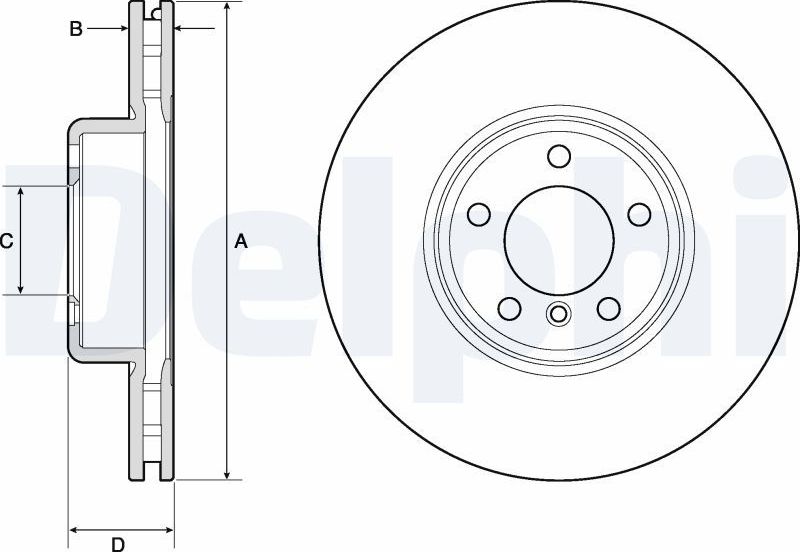 Тормозной диск Delphi. Артикул BG9157C