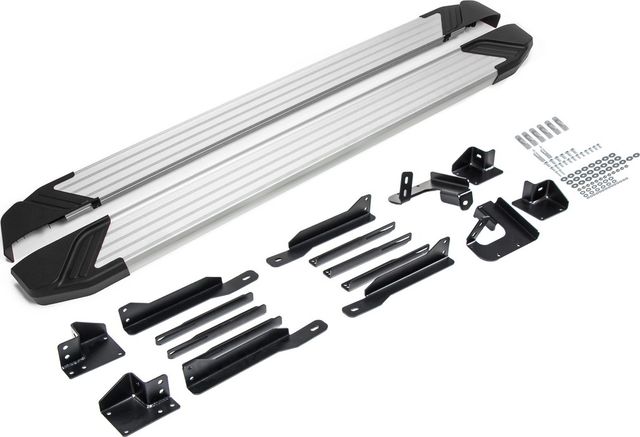 Пороги на автомобиль "Silver" Rival для Kia Sorento IV поколение 2020-2026. Артикул F180AL.2313.2