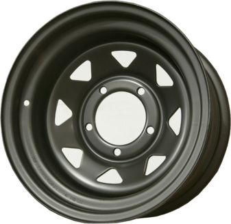 Колёсный диск OFF-ROAD Wheels стальной штампованный черный матовый 5x139,7 8xR15 d110 ET-19 для УАЗ Hunter 2003-2026. Артикул 1580-53910MBL-19