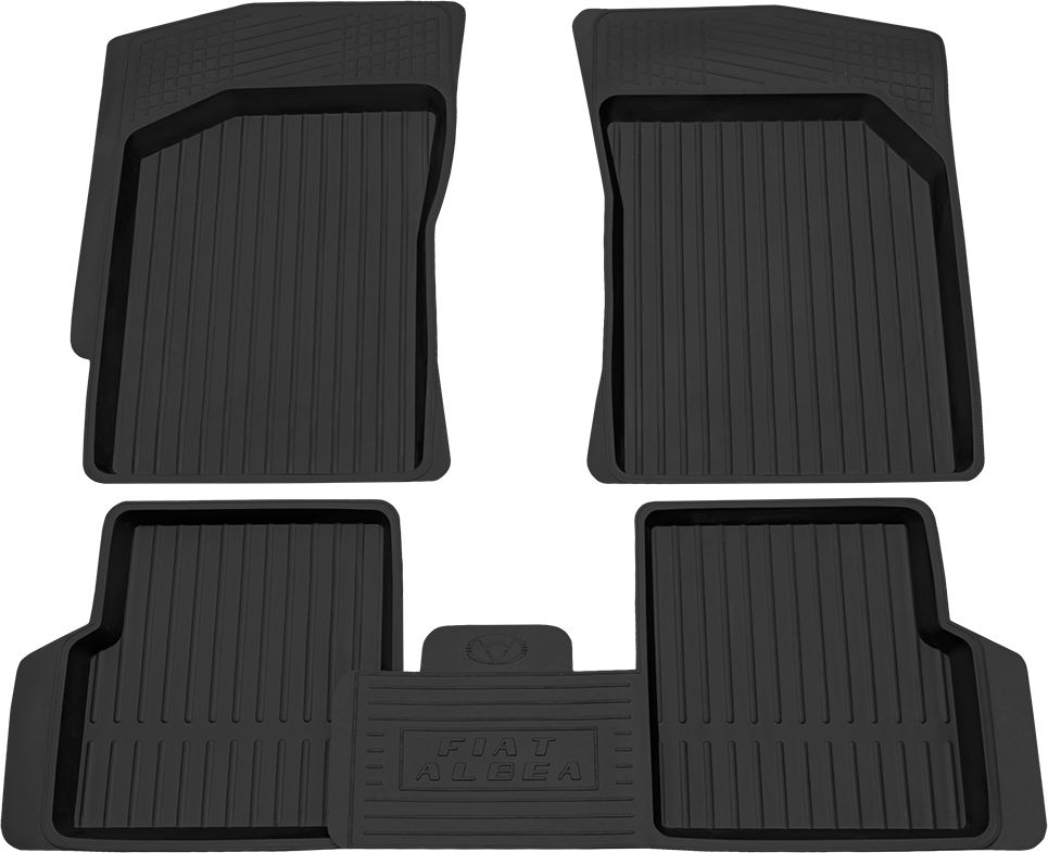 Коврики Rezkon резиновые для салона Fiat Albea 2003-2011. Артикул 1015005100