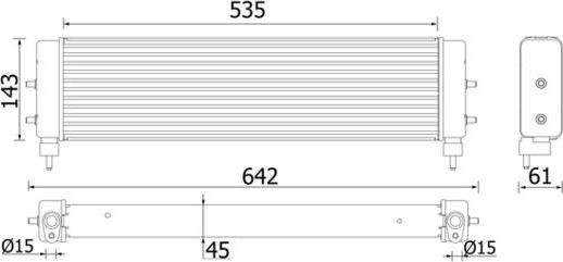 Радиатор масляный (маслоохладитель) для двигателя Mahle Premium. Артикул CLC 94 000P