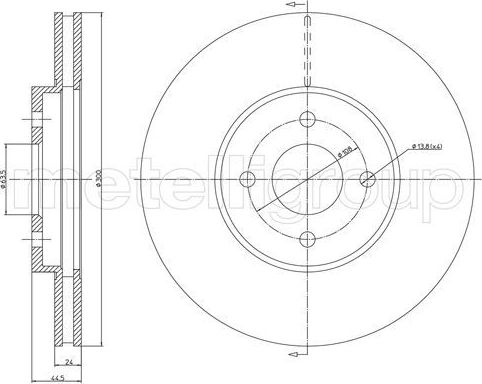 Тормозной диск Metelli для Ford Focus I 2002-2004. Артикул 23-1673C