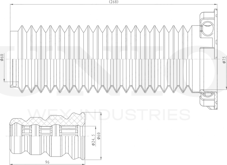 Пыльник амортизатора (Unio). Артикул DUC-10040