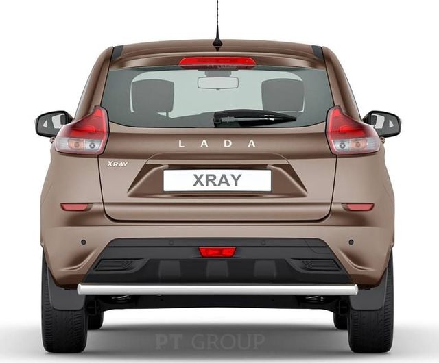 Защита PT Group заднего бампера одинарная d51 (НПС) для Lada Xray 2016-2026. Артикул LXR220101