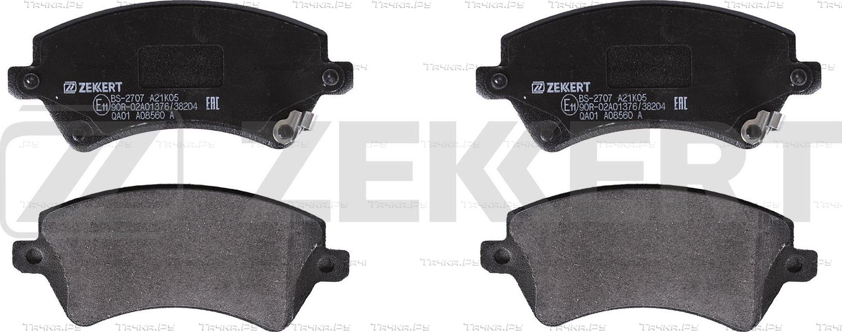 Тормозные колодки Zekkert передние для Toyota Corolla E120, E130 2001-2008. Артикул BS-2707