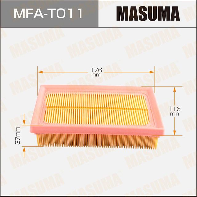 Воздушный фильтр Masuma. Артикул MFA-T011