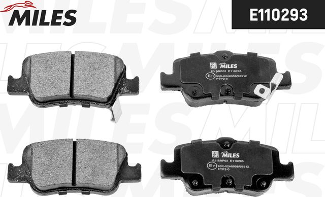 Тормозные колодки Miles (Semi-Metallic). Артикул E110293