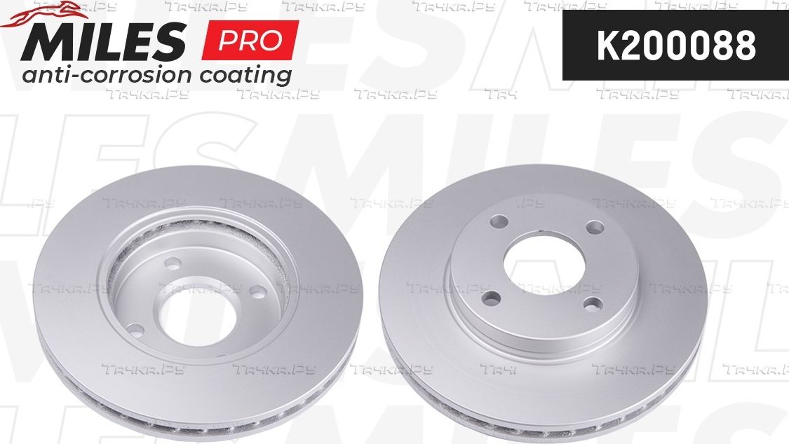 Тормозной диск Miles передний для Ford StreetKa 2003-2005. Артикул K200088