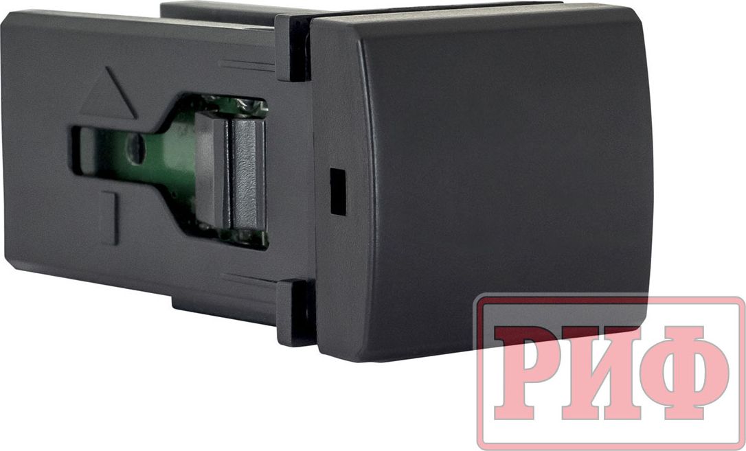 Кнопка РИФ включения/выключения (под гравировку) 22x22 с голубой подсветкой для Toyota Land Cruiser Prado 150 2009-2026. Артикул RIF22-1-7112104