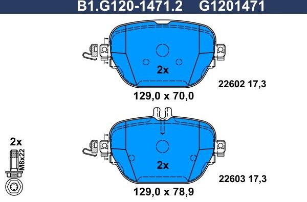 Тормозные колодки Galfer. Артикул B1.G120-1471.2