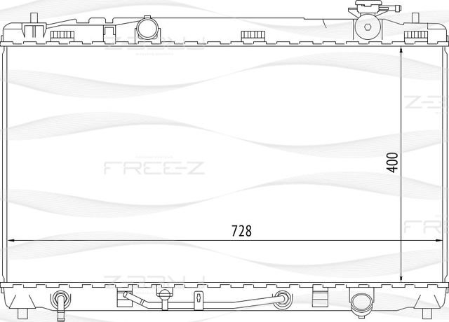 Радиатор TOYOTA CAMRY 06- 2.4 AT охлаждения (Free-Z). Артикул KK0193