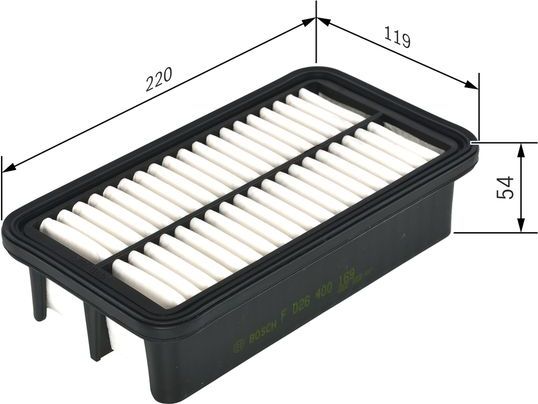 Воздушный фильтр Bosch для Kia Picanto I 2005-2011. Артикул F 026 400 169