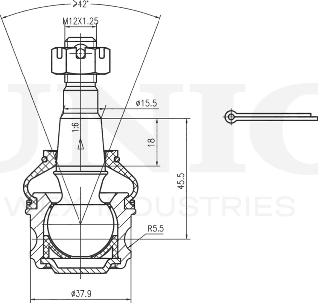 Опора шаровая (Unio). Артикул SSP-20071