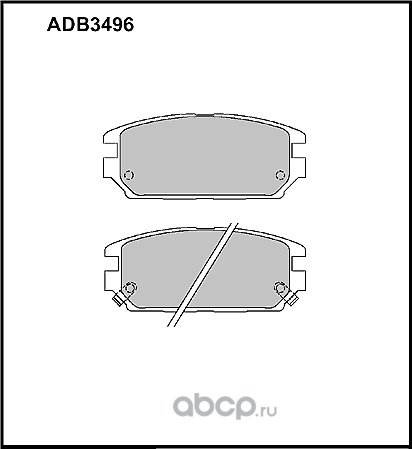 Колодки тормозные (Allied Nippon) Allied Nippon. Артикул ADB3496