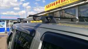 Багажник на рейлинги INTER для Renault Duster 5-дв. I рестайлинг 2015-2020 (Прямоугольные дуги). Артикул 5516+1002