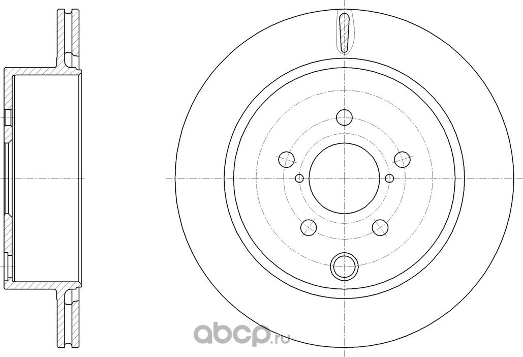 Диск тормозной вентилируемый (G-Brake). Артикул GR21663
