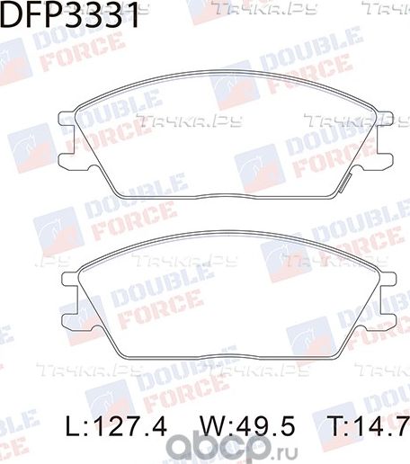 Колодки тормозные дисковые Double Force Double Force. Артикул DFP3331