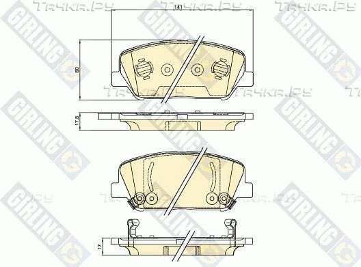 Тормозные колодки Girling. Артикул 6136216