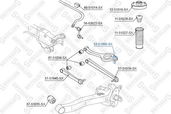 Шаровая опора Stellox. Артикул 52-51006-SX