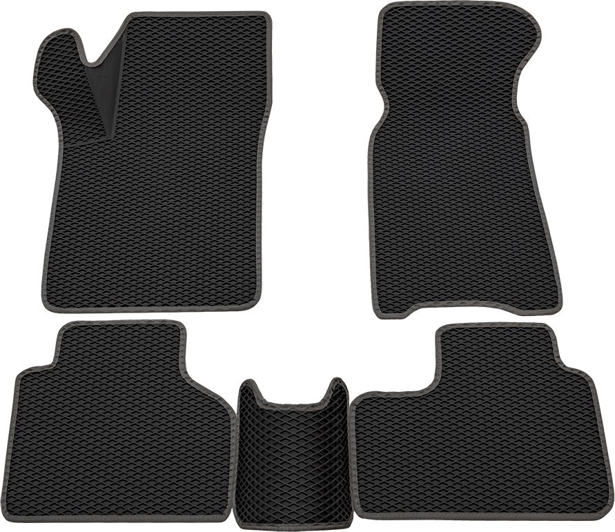 Коврики Rezkon 3D EVA Ромб резиновые для салона Lada Niva Travel 2020-2026 Серый кант. Артикул 9239040102