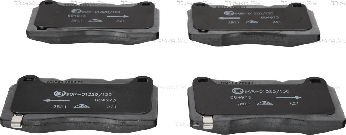 Тормозные колодки ATE передние для Subaru Impreza III 2008-2013. Артикул 13.0460-4973.2