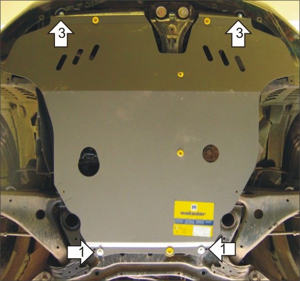 Защита Мотодор для двигателя, КПП Mitsubishi Endeavor 2003-2011. Артикул 11323