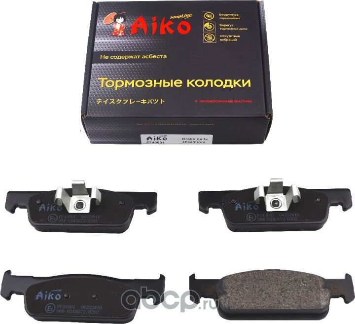 Колодки передние RENAULT Logan II (2013-) (ATE Brake System) (Aiko). Артикул PF43001