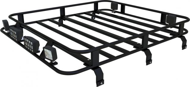 Багажник экспедиционный Podgotoffka 1600х1200x120 мм с креплением на водостоки для Nissan Patrol Y60 3 дв. 1988-1997. Артикул PGT-B.29.02