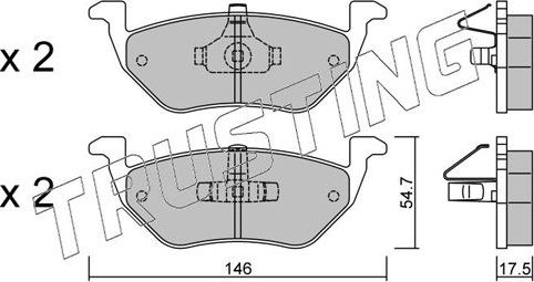 Тормозные колодки Trusting. Артикул 924.0