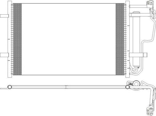 Радиатор кондиционера (конденсатор) Sakura. Артикул 5301-9805