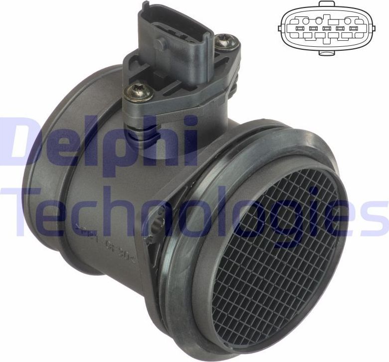 Датчик массового расхода воздуха (ДМРВ) Delphi. Артикул AF10411-12B1