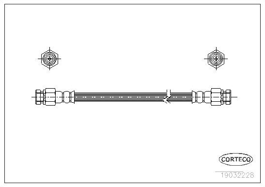 Тормозной шланг Corteco задний задний для Skoda Felicia I 1995-2002. Артикул 19032228