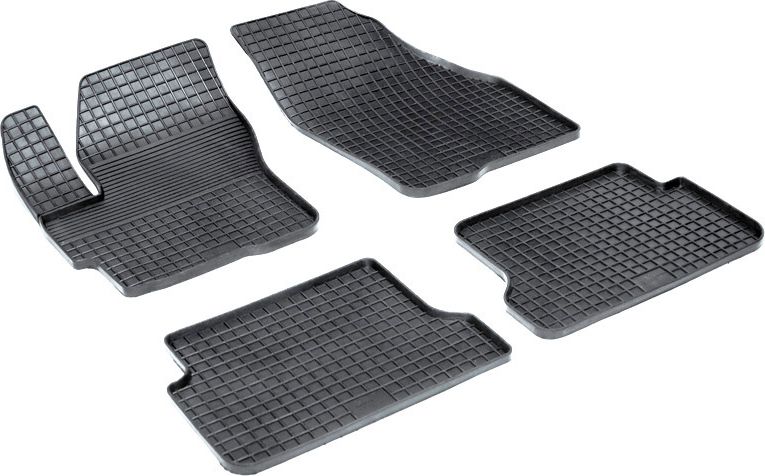 Коврики резиновые Seintex с узором сетка для салона Mazda 3 I 2003-2009. Артикул 00193