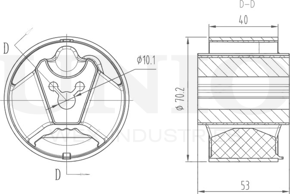 Сайлентблок подрамника (Unio). Артикул RMP-20122