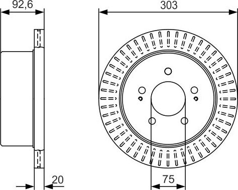 Тормозной диск Bosch. Артикул 0 986 479 V26