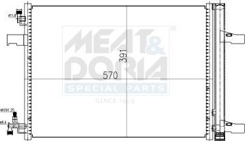 Радиатор кондиционера (конденсатор) Meat & Doria. Артикул 991055