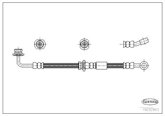 Тормозной шланг Corteco. Артикул 19032863