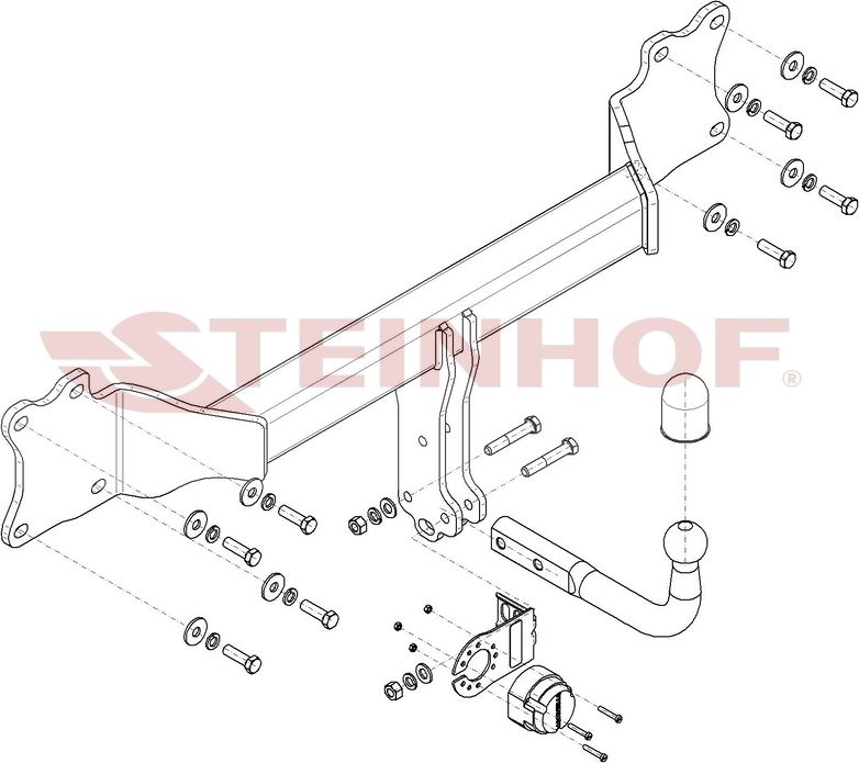 Фаркоп Steinhof для Audi Q8 II 2018-2026. Артикул A-115