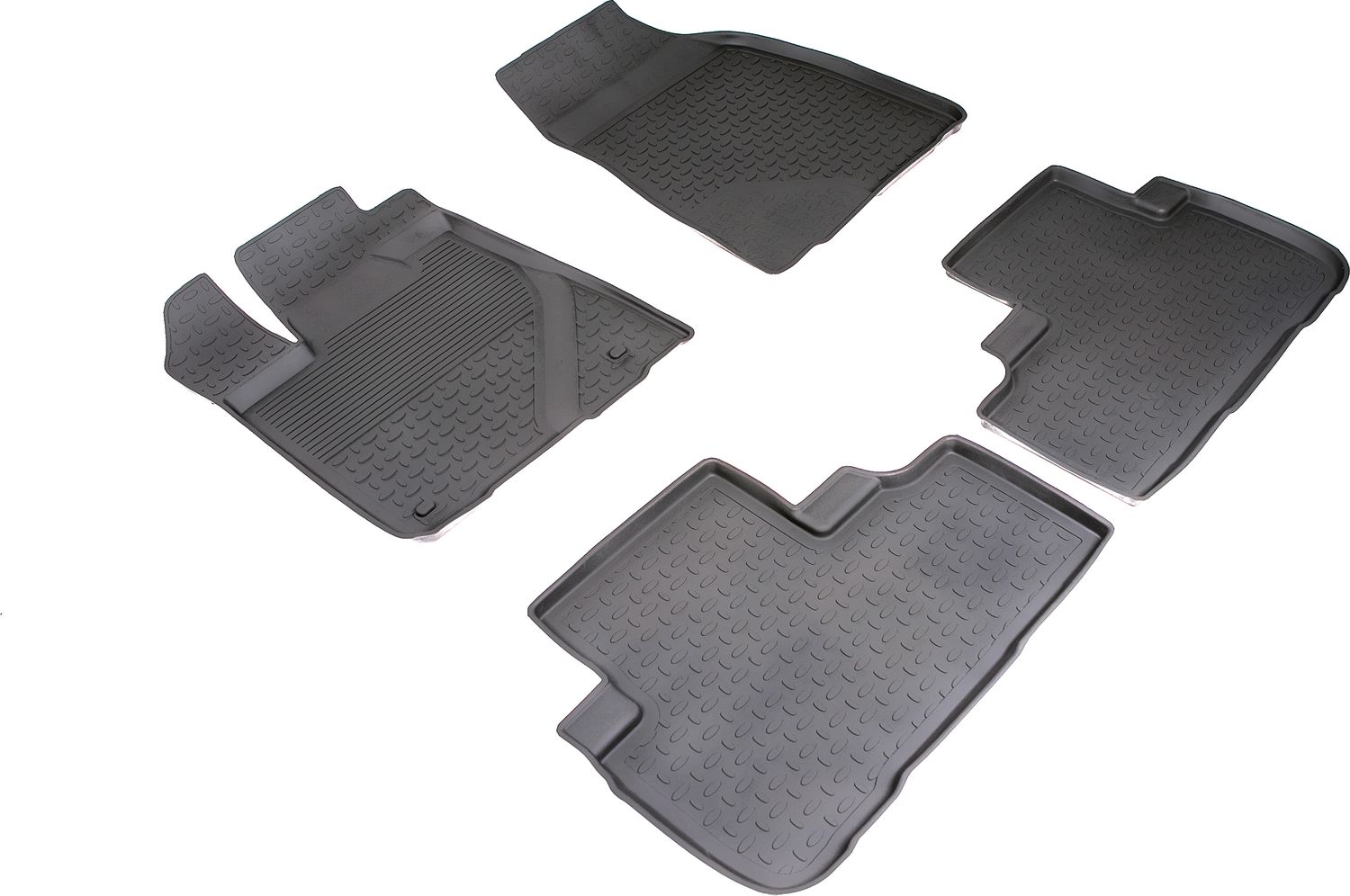 Коврики резиновые Seintex с высоким бортиком для салона Toyota Highlander III 2013-2019. Артикул 85456