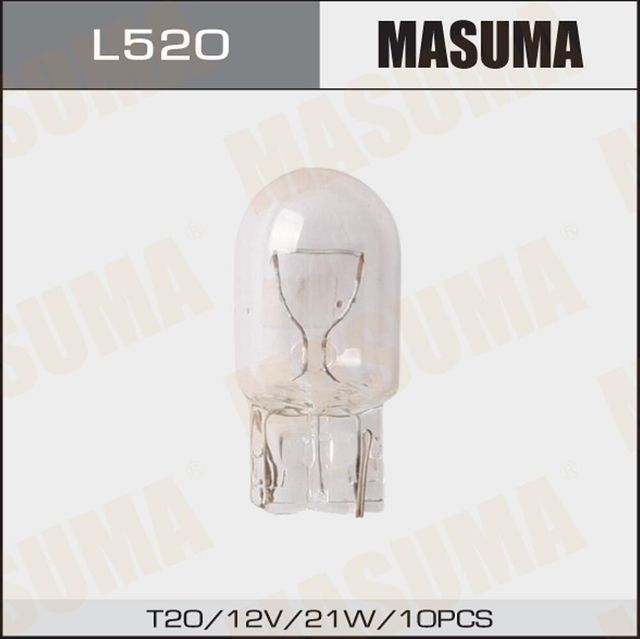 ЛАМПА БЦ MASUMA 12V 21W T20 УП.10ШТ Masuma. Артикул L520