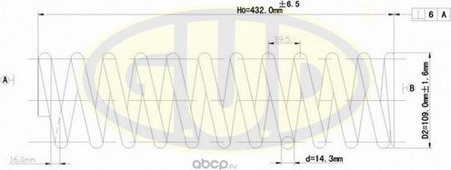 Пружина подвески G.U.D.. Артикул GCS056810