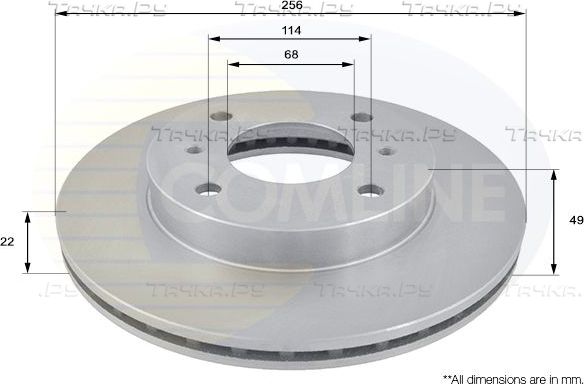 Тормозной диск Comline передний для Nissan Almera Classic I 2006-2013. Артикул ADC0219V